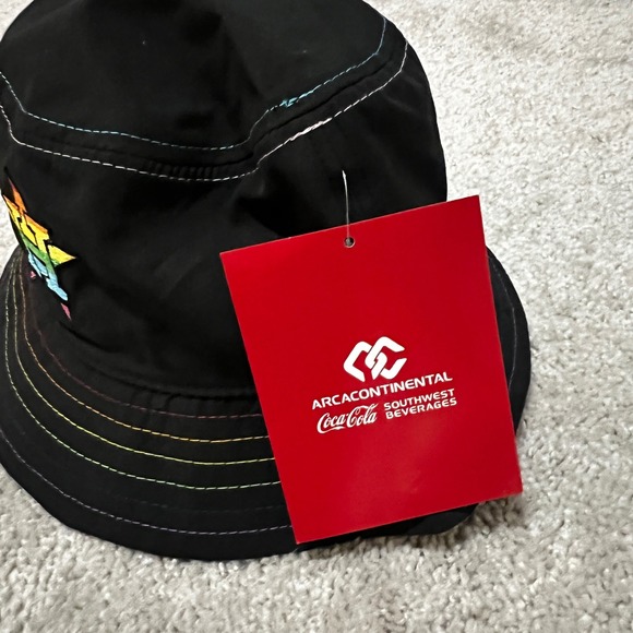Coca Cola Houston Astros Rainbow Pride Bucket Hat OSFM Texas NWT LGBTQ baseball - Picture 3 of 8